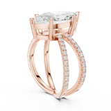 Gold Jewelry L36-25, Marquise center stone, Rose Gold, view 1