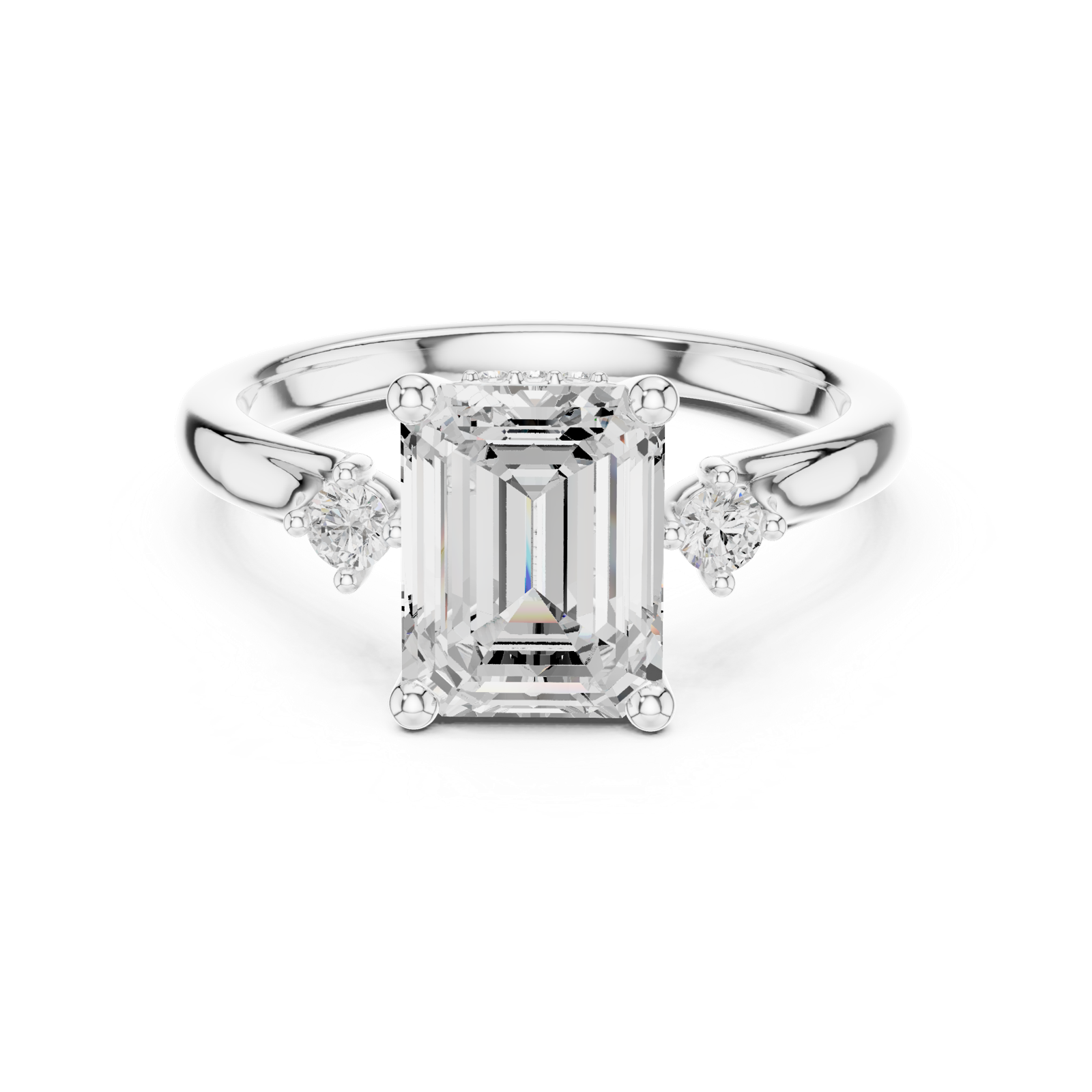 Gold Ring DDLR-971, White Gold, view 4