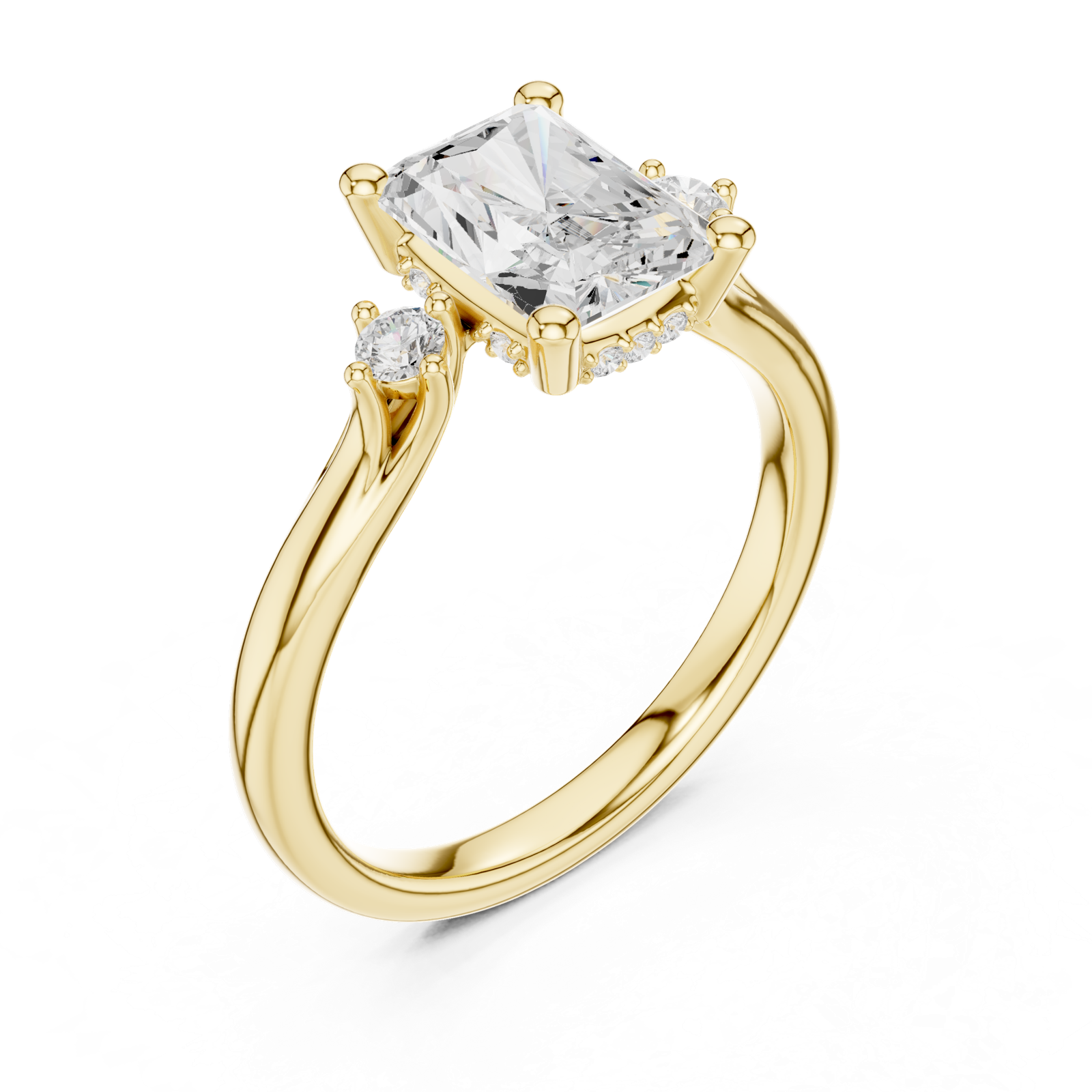 Gold Ring DDLR-974, Yellow Gold, view 2