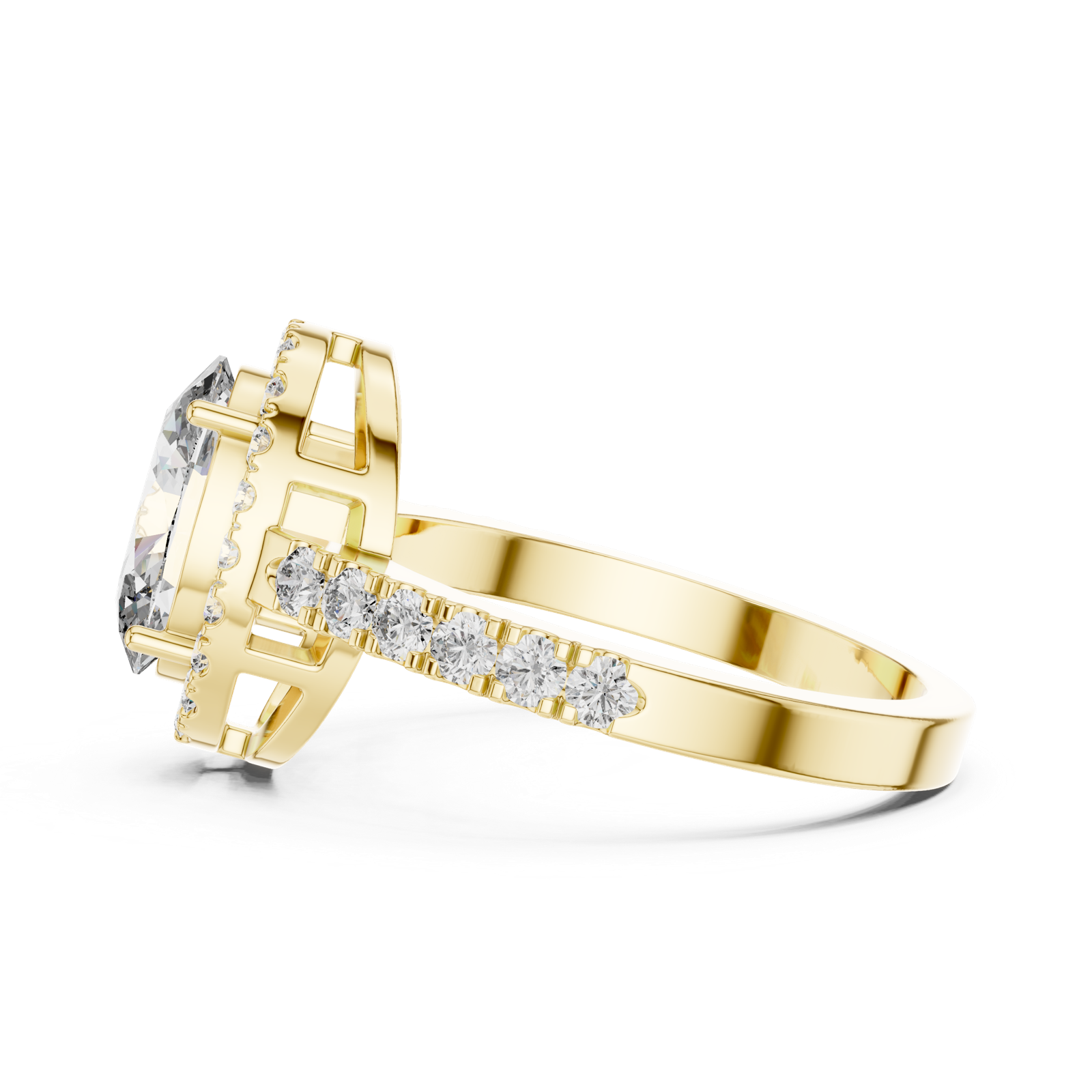 Gold Ring LR-0050, Yellow Gold, view 3