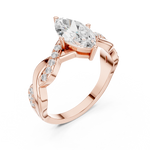Gold Ring DDLR-1104, Rose Gold, view 2