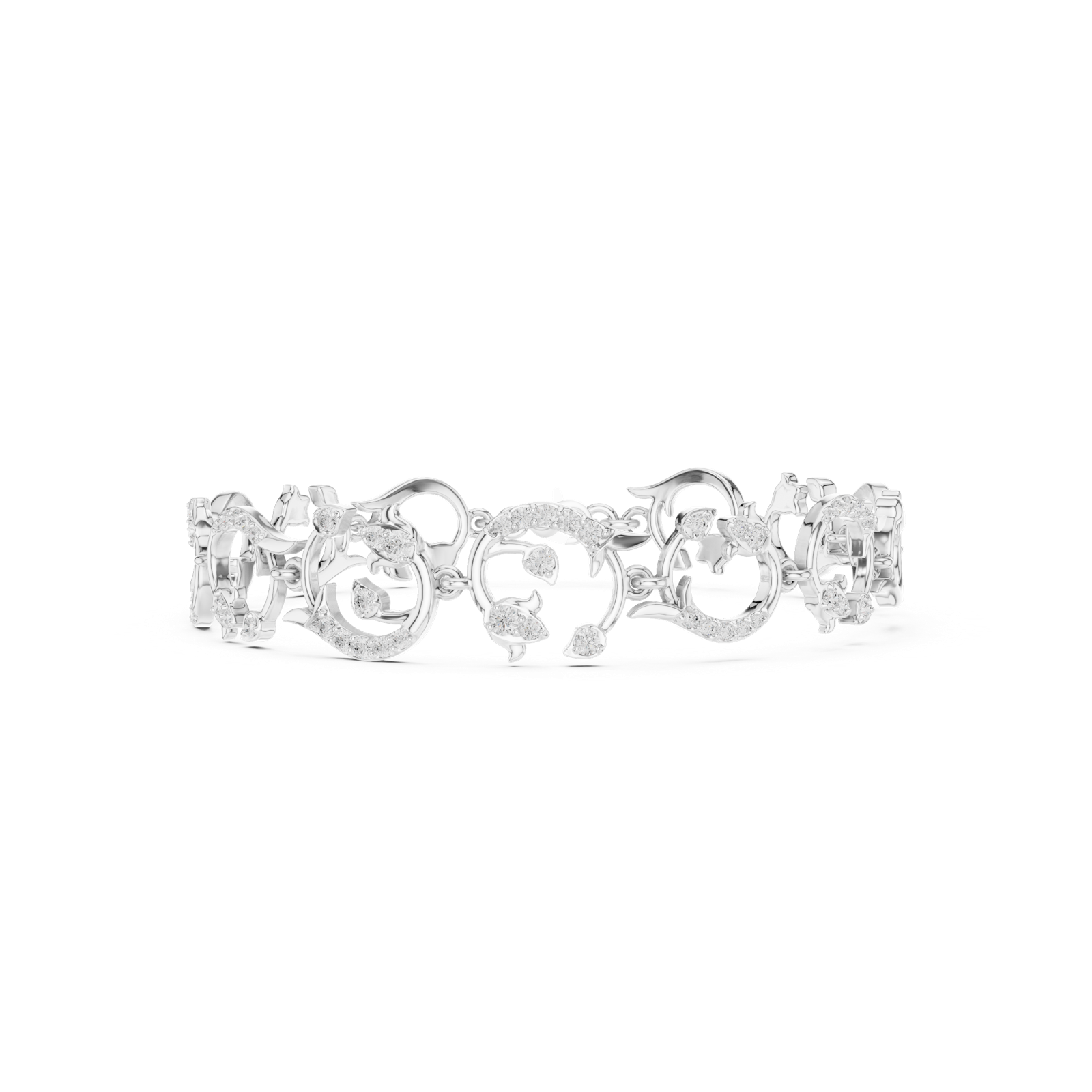 Gold Bracelet SBWB (9), White Gold, view 4