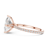 Gold Jewelry L36-16, Princess center stone, Rose Gold, view 3