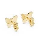 Gold Earrings 12-10025@E, Yellow Gold, view 3