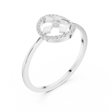 Gold Ring DR-6154, White Gold, view 2