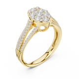 Gold Ring DDLR-756, Yellow Gold, view 2