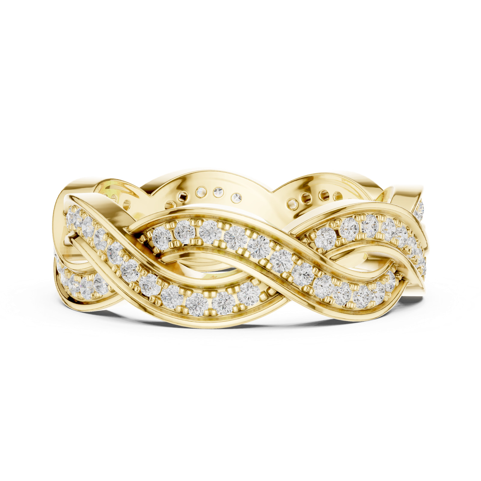 Gold Ring DDLR-465, Yellow Gold, view 3