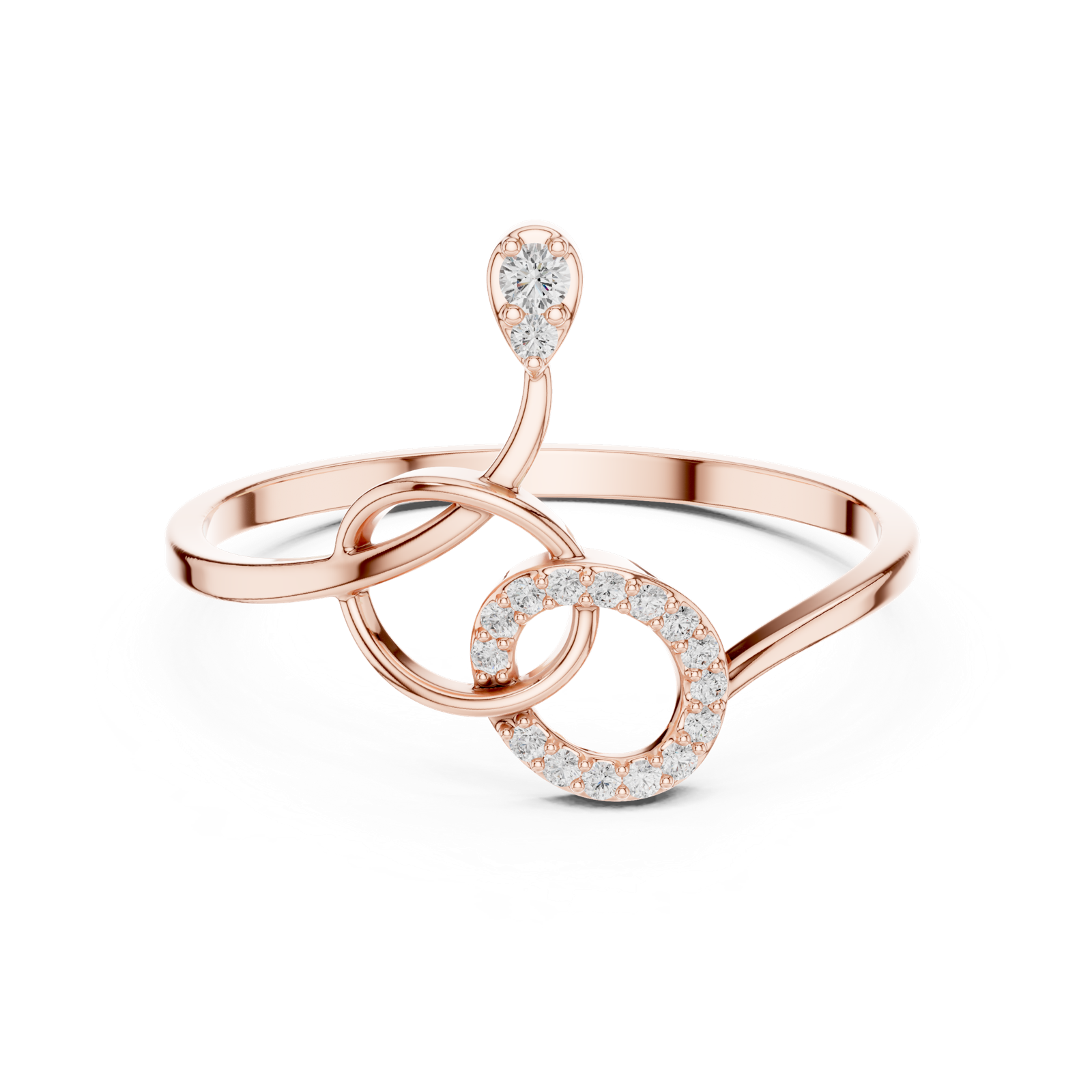 Gold Ring 1 (114), Rose Gold, view 4