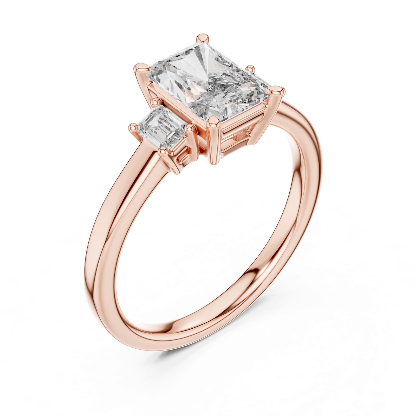 Gold Ring DDLR-038, Rose Gold, view 2