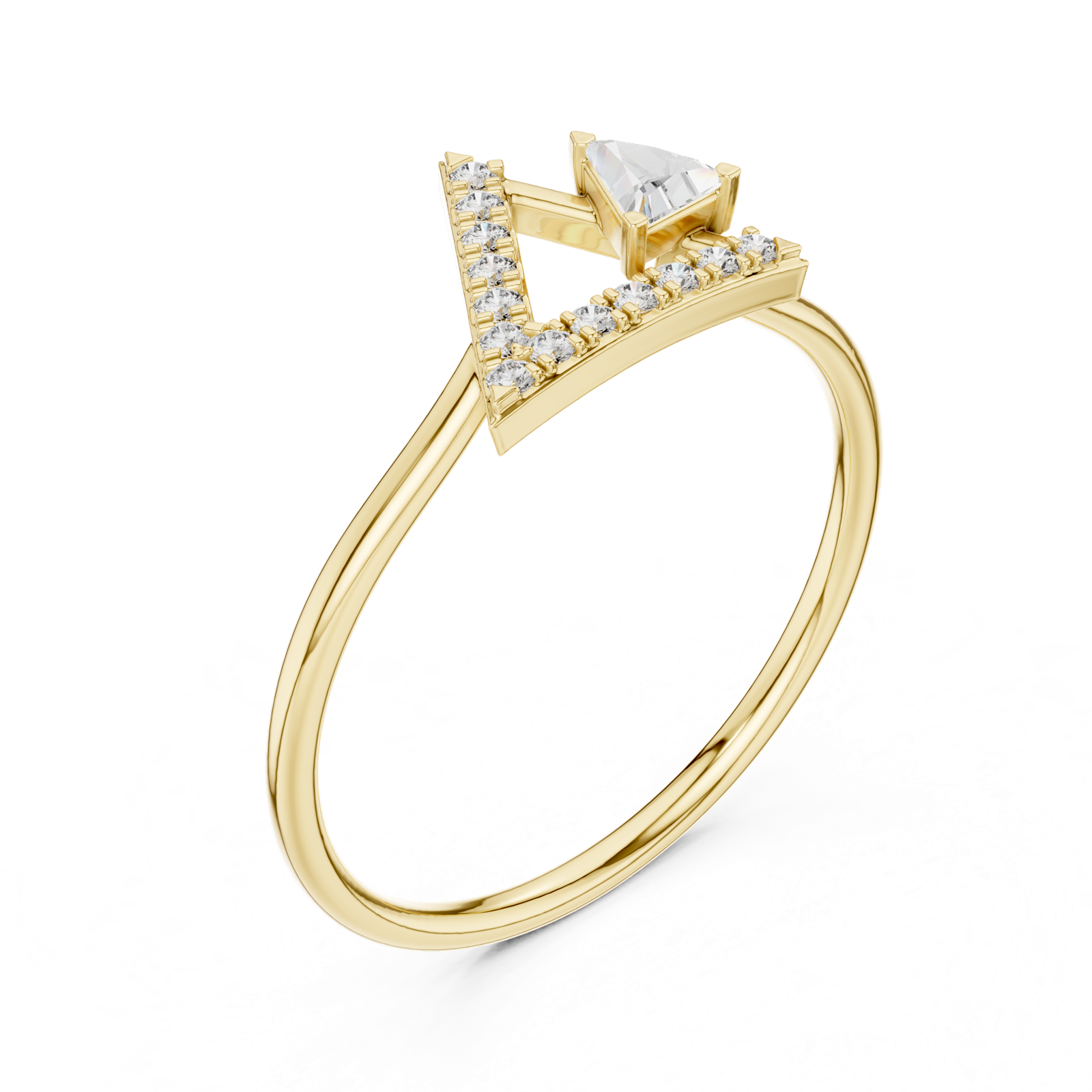 Gold Ring HLR-194, Yellow Gold, view 2