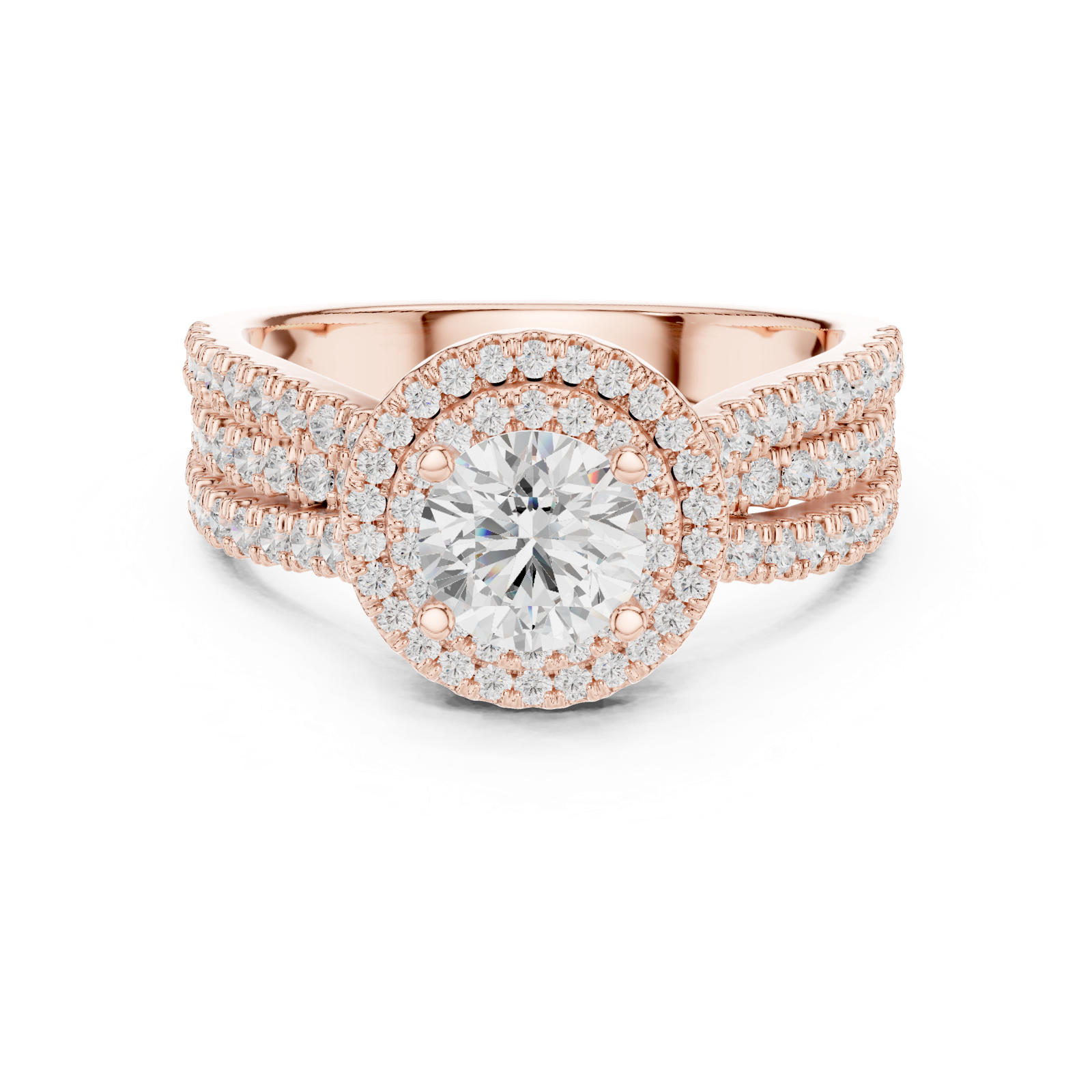 Gold Ring LR-0213, Rose Gold, view 4