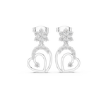 Gold Earrings AER-103, White Gold