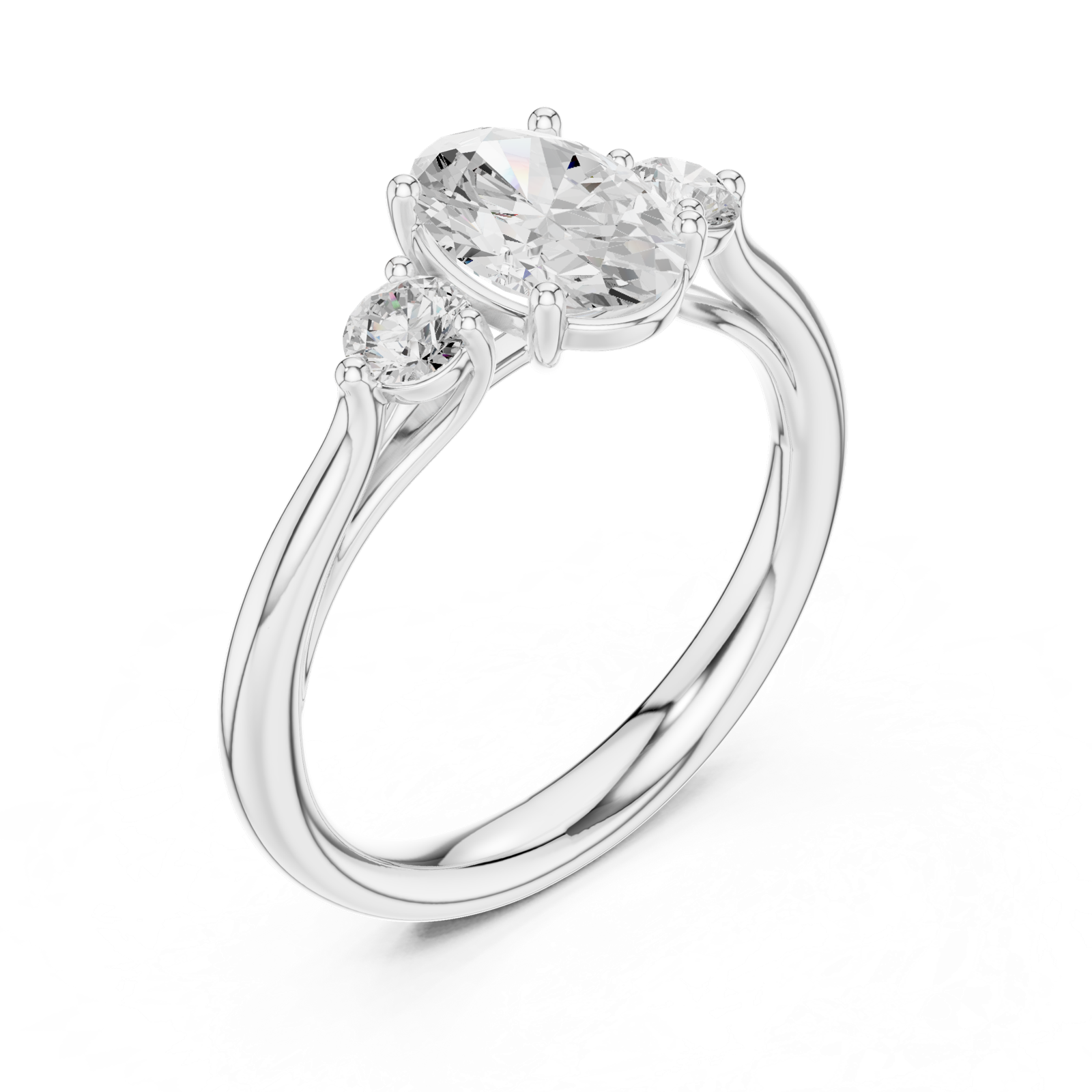 Gold Ring DDLR-727, White Gold, view 2