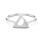 Gold Ring HLR-194, White Gold, view 4