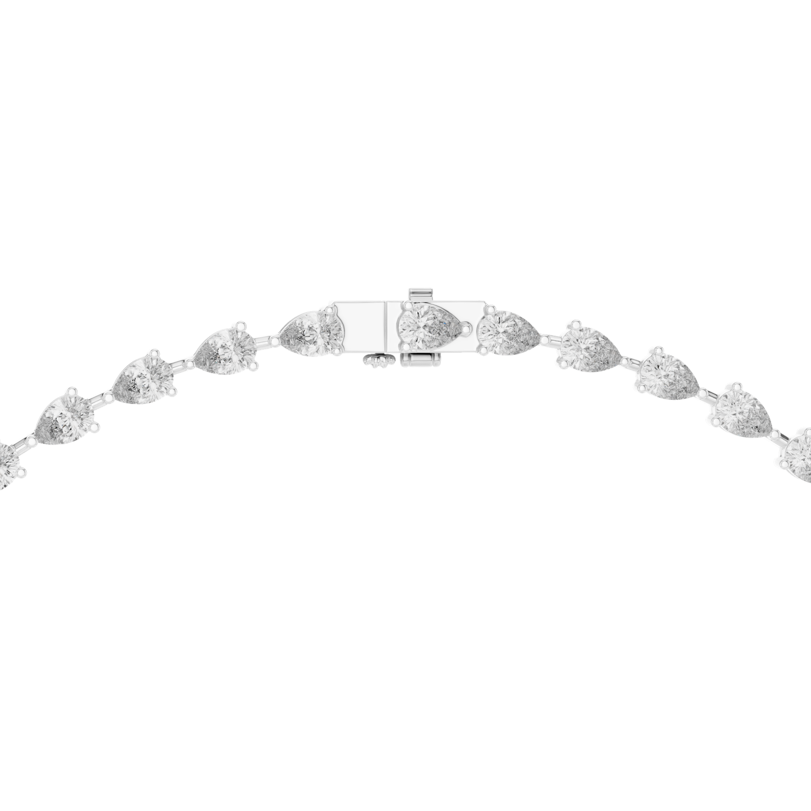Gold Necklace GNK-0017, White Gold, view 4