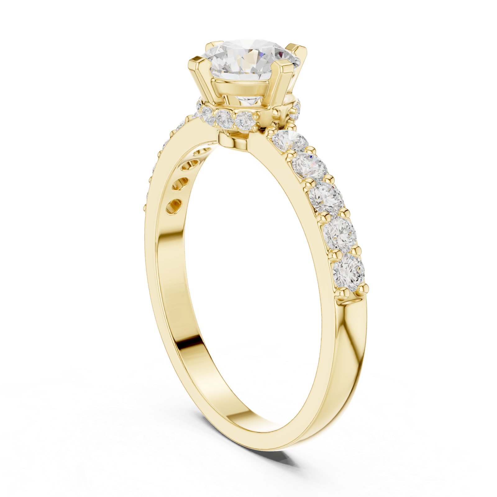 Gold Ring HLR-47, Yellow Gold, view 1