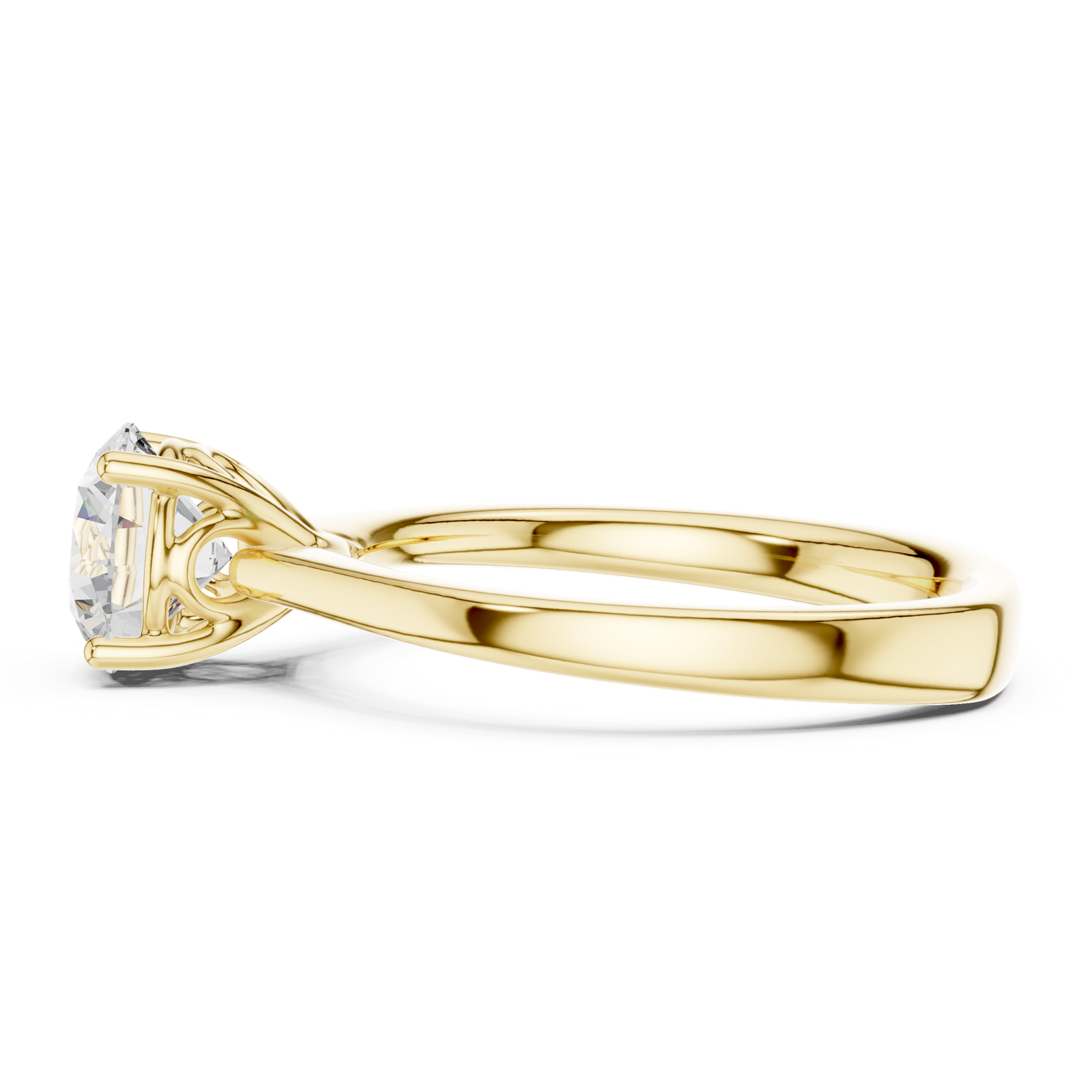 Gold Ring DDLR-650, Yellow Gold, view 3