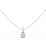 Gold Jewelry, Cushion center stone, Rose Gold