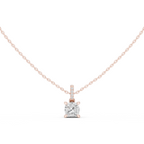 Gold Jewelry, Cushion center stone, Rose Gold
