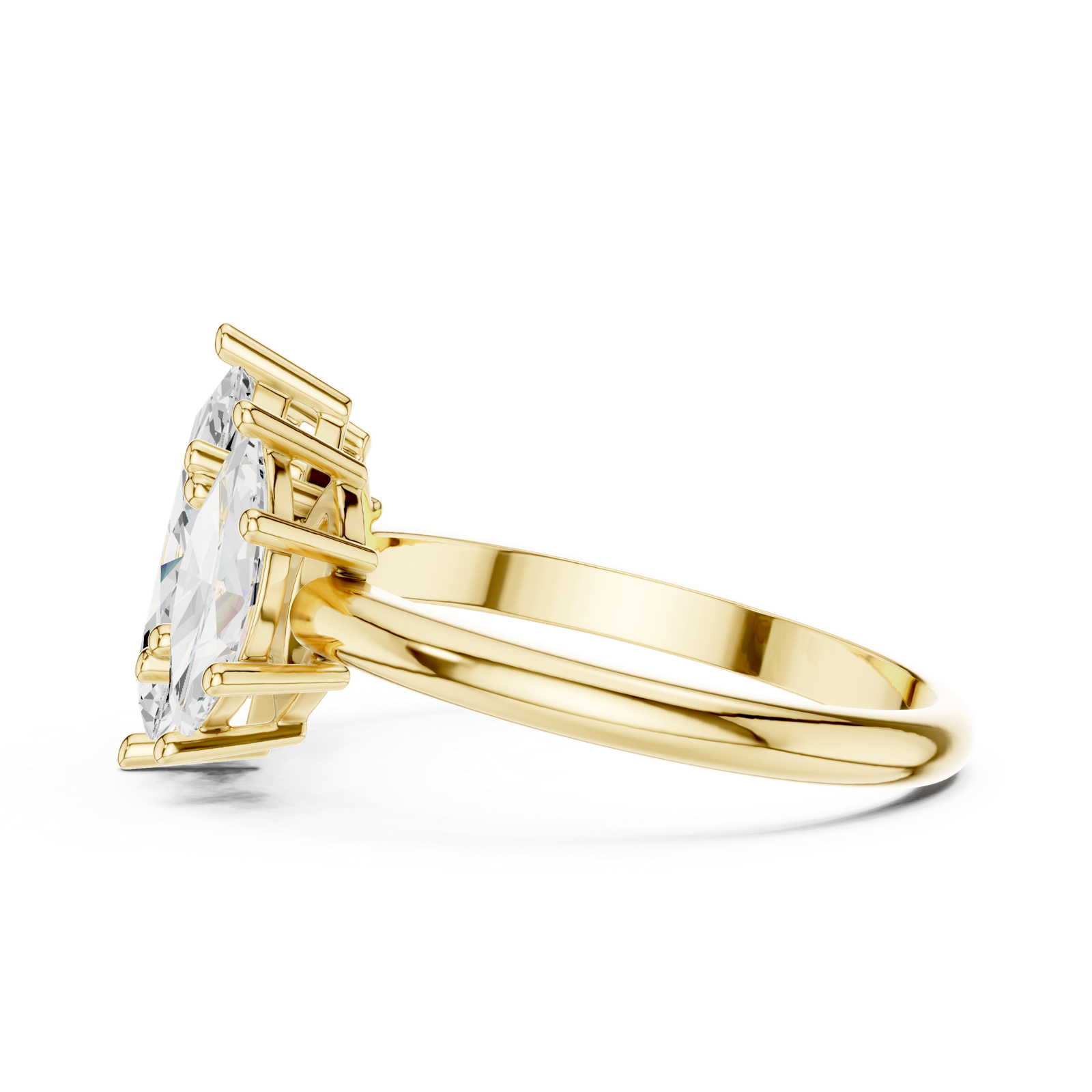 Gold Ring DDLR-1106, Yellow Gold, view 3