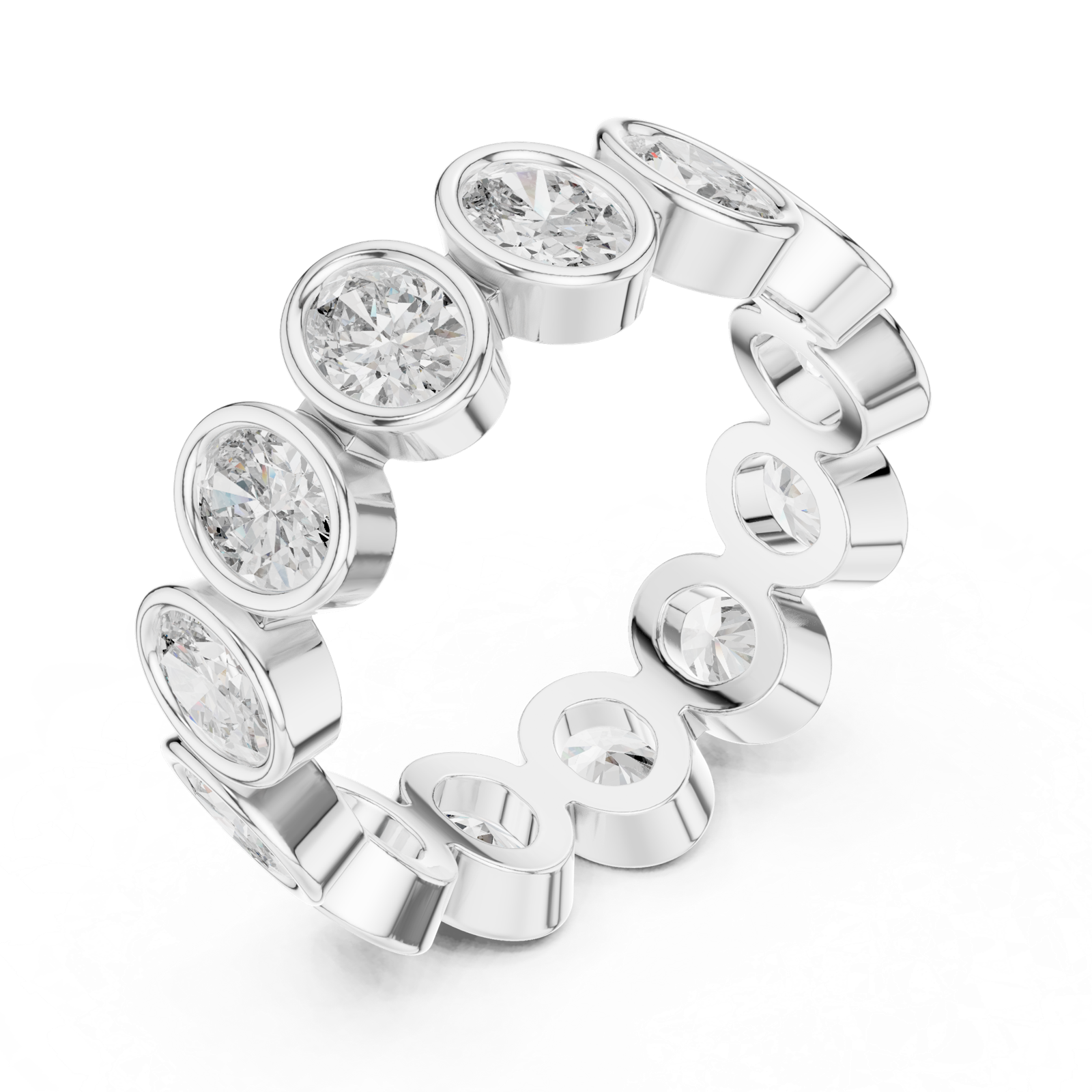 Gold Ring DDLR-221, White Gold, view 2