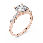 Gold Ring DDLR-151, Rose Gold, view 2