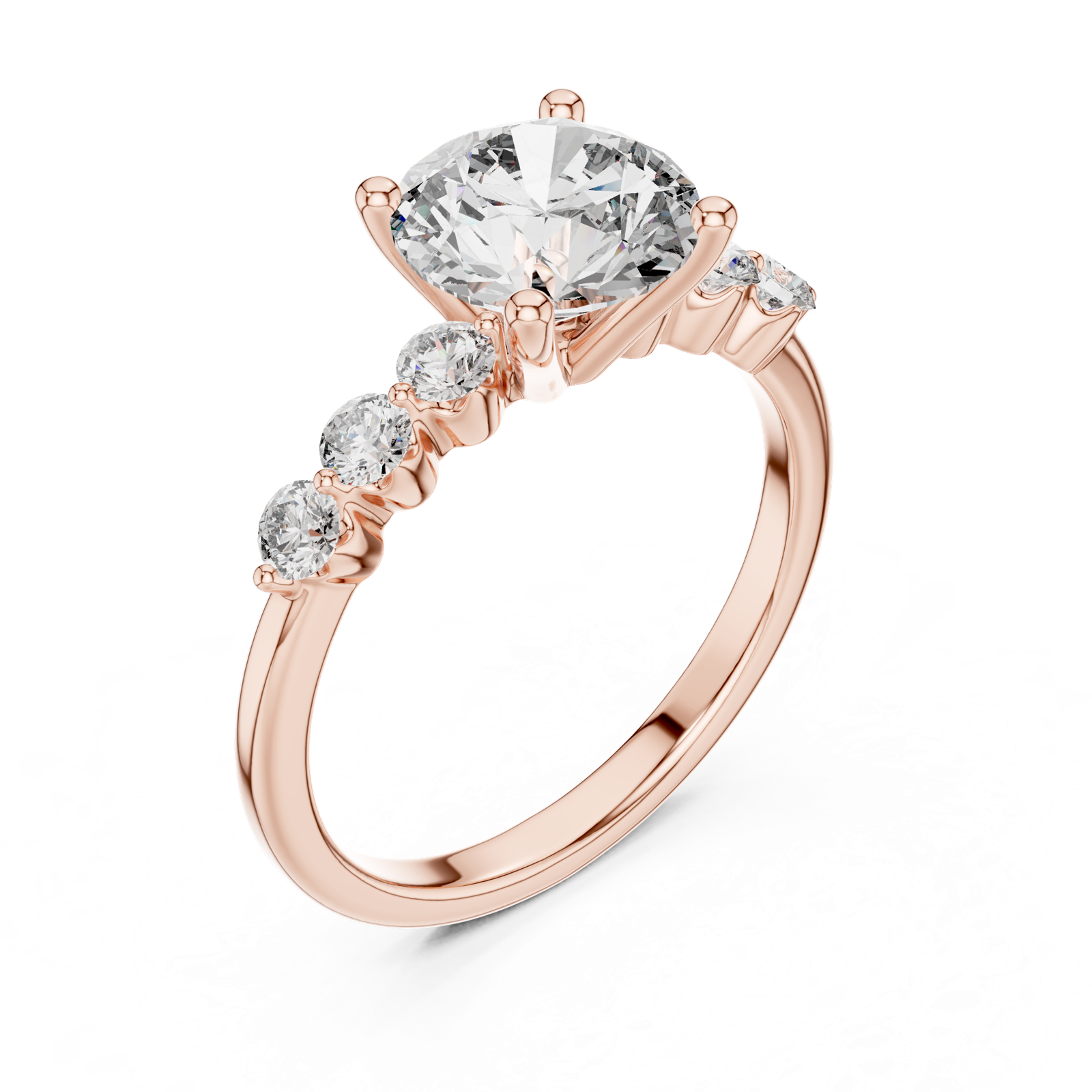Gold Ring DDLR-151, Rose Gold, view 2