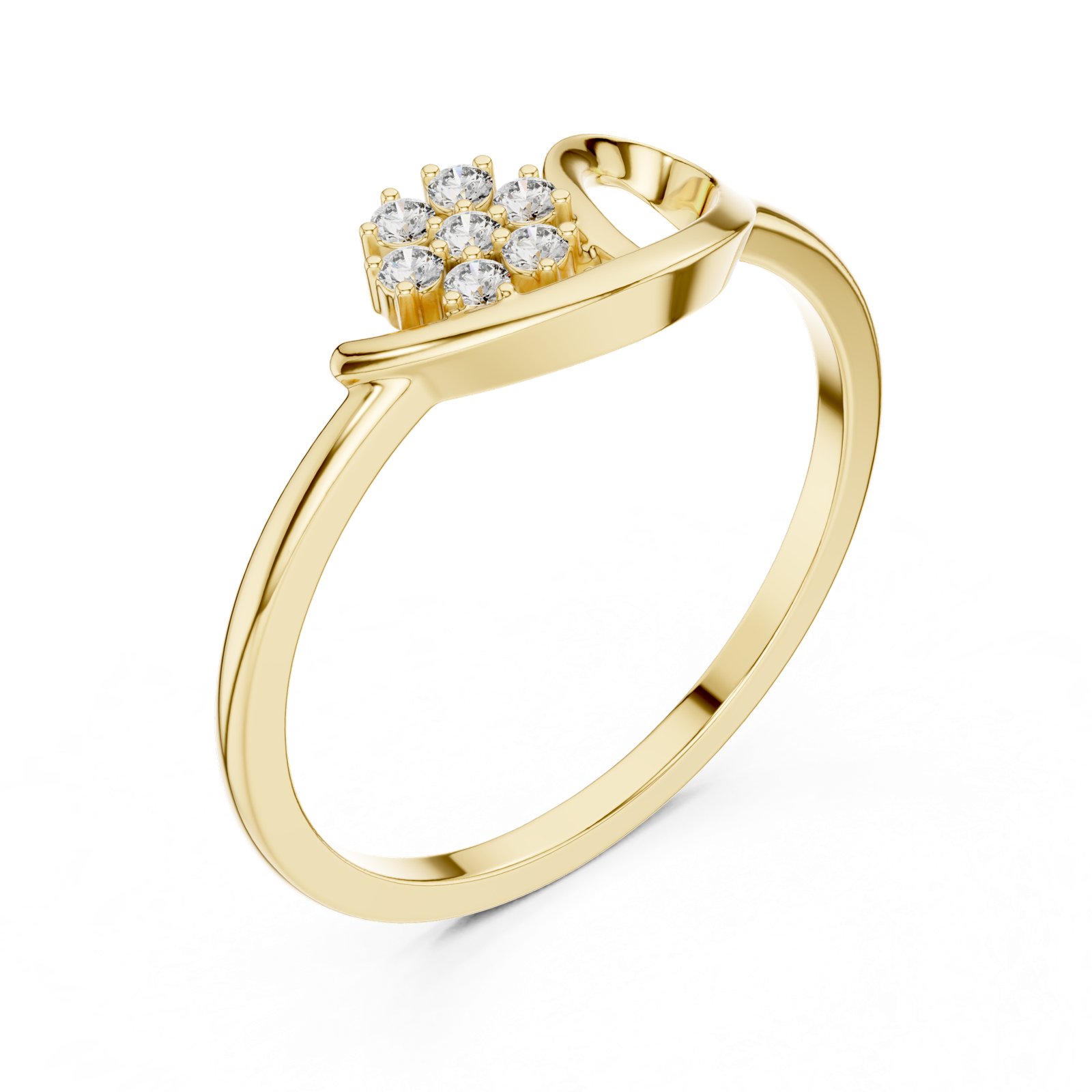 Gold Ring DR-6226, Yellow Gold, view 2
