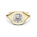 Gold Jewelry L36-4, Cushion center stone, Yellow Gold, view 4