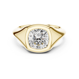 Gold Jewelry L36-4, Cushion center stone, Yellow Gold, view 4