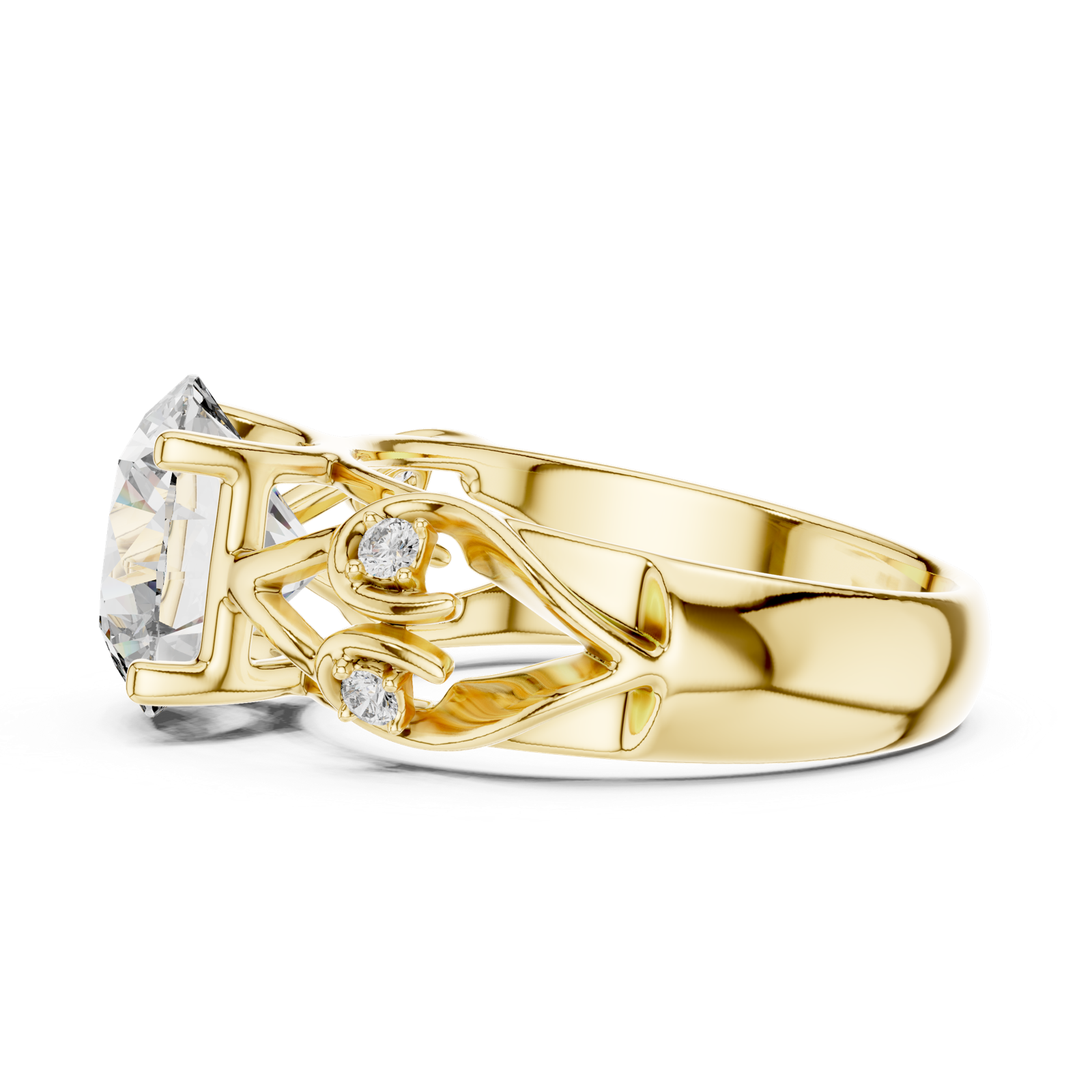 Gold Ring LR-0090, Yellow Gold, view 3