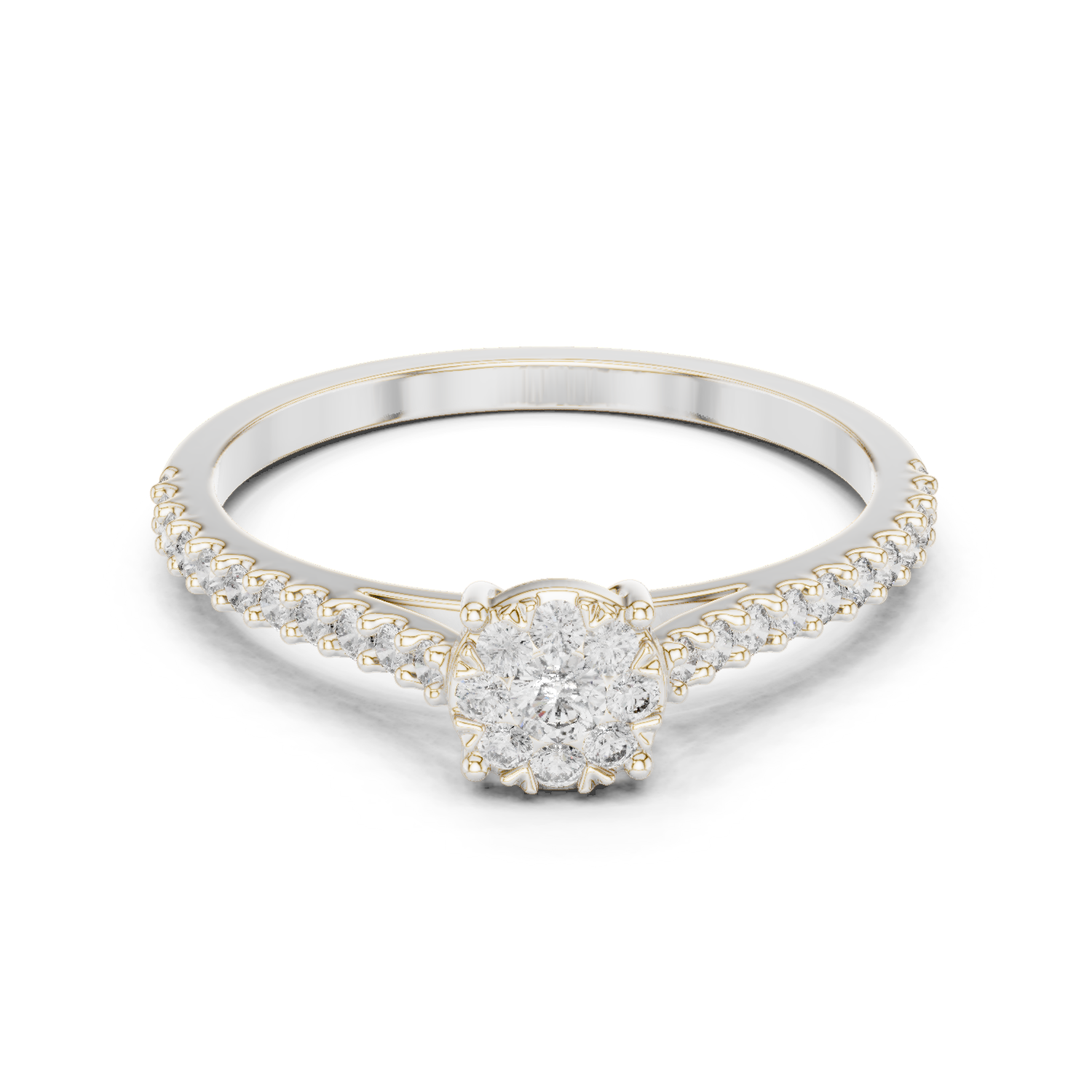 Gold Ring 19-120011L, White Gold