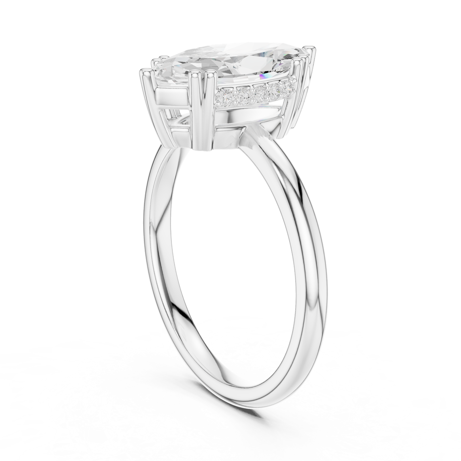 Gold Ring DDLR-926, White Gold, view 1
