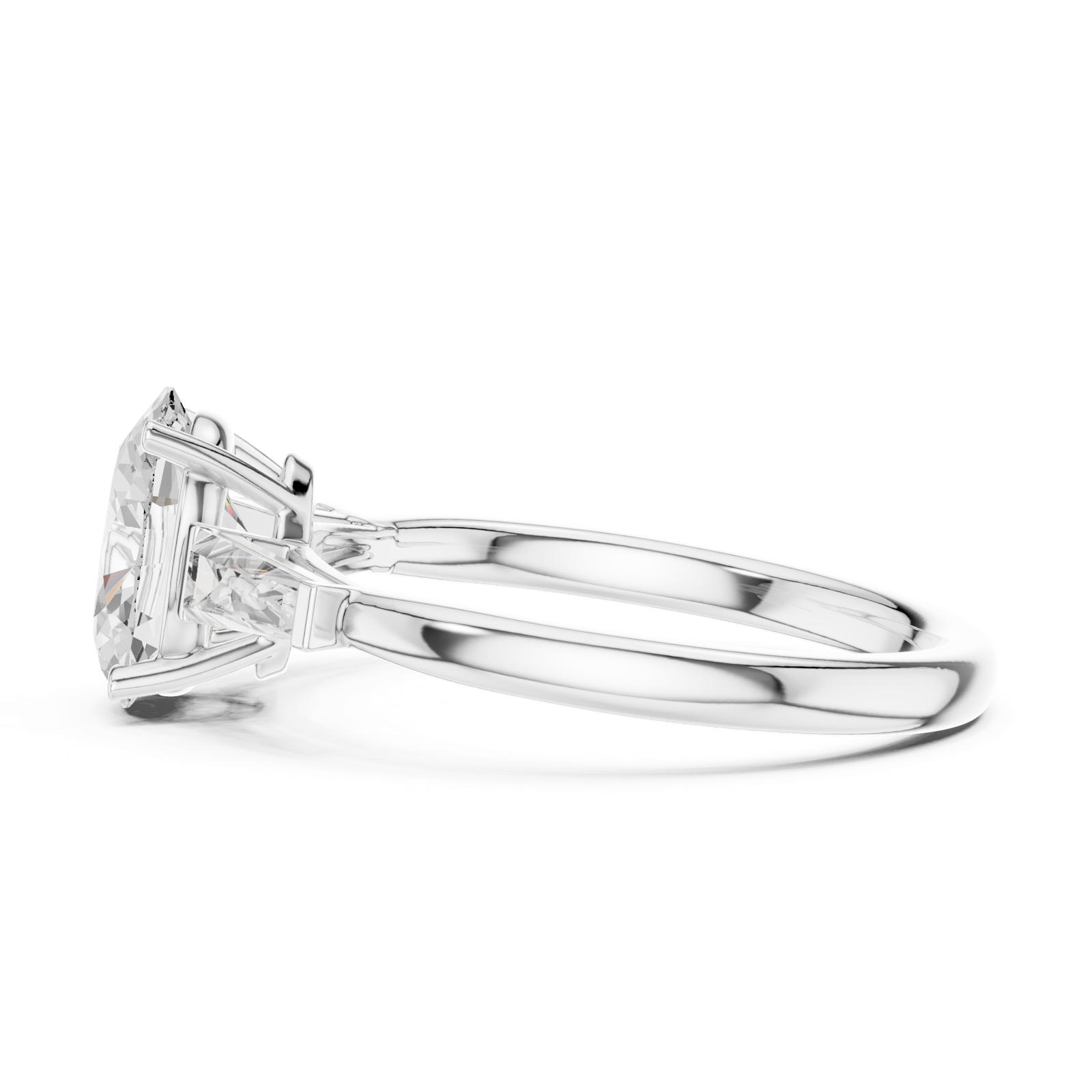 Gold Ring DDLR-287, White Gold, view 3