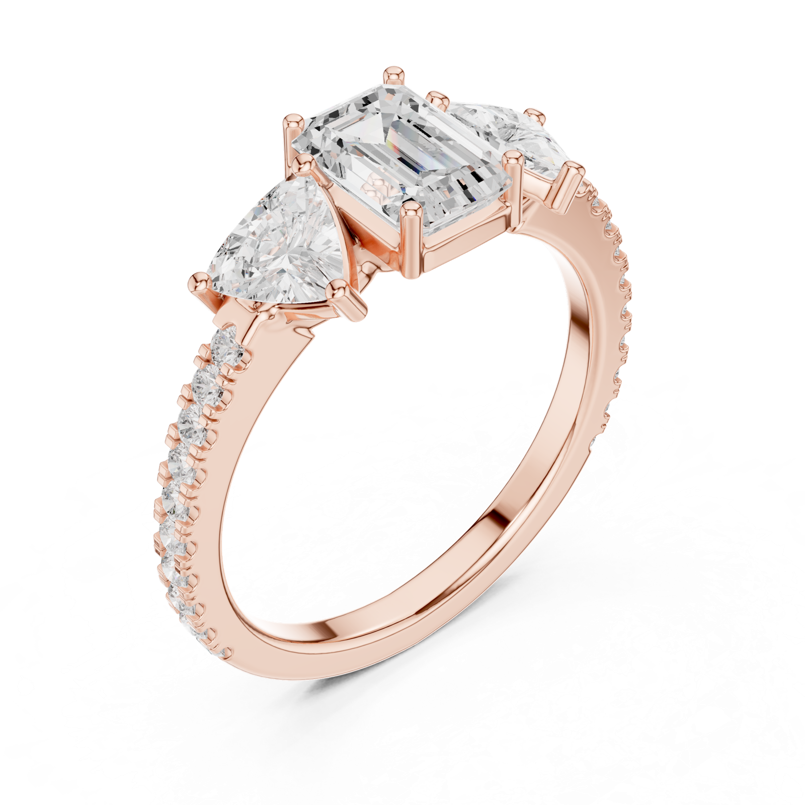 Gold Ring DDLR-1078, Rose Gold, view 2