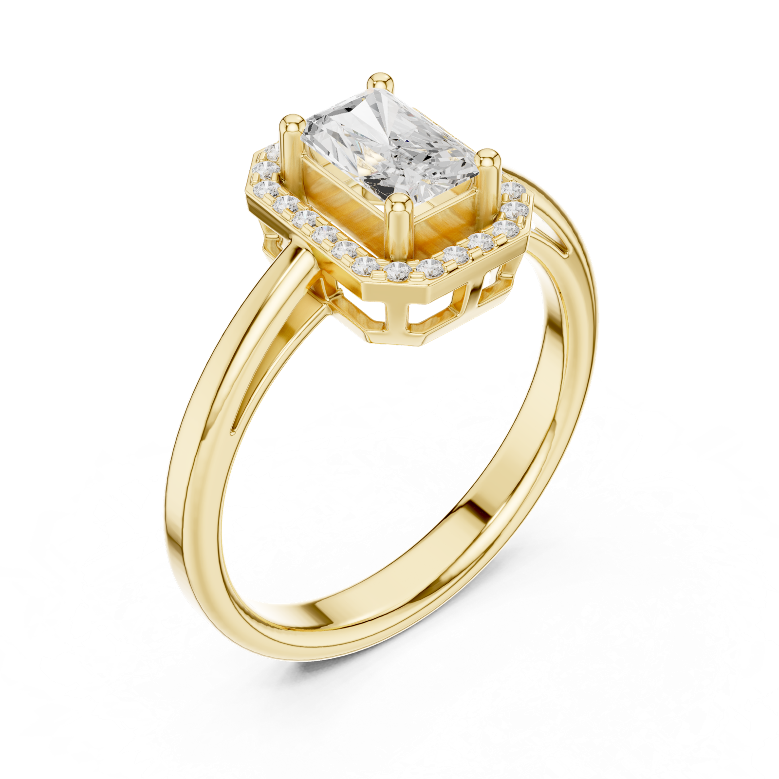 Gold Ring DDLR-472, Yellow Gold, view 2