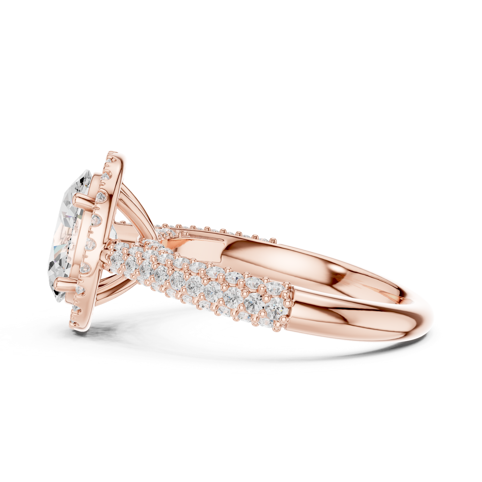 Gold Ring DDLR-364, Rose Gold, view 3