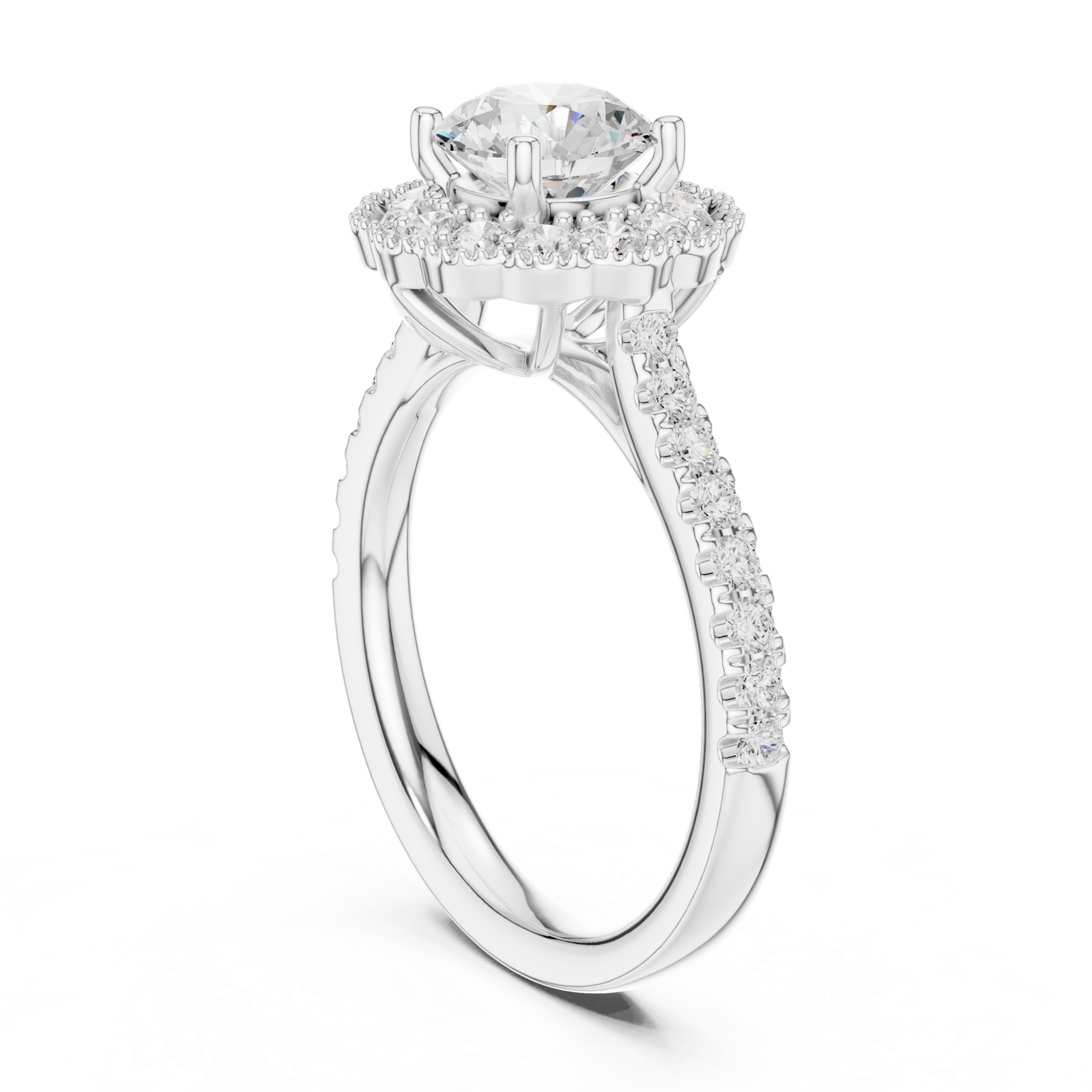 Gold Ring DDLR-665, White Gold, view 1