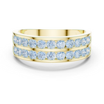 14K Solid Gold Lab Diamond Eternity Ring, Yellow Gold