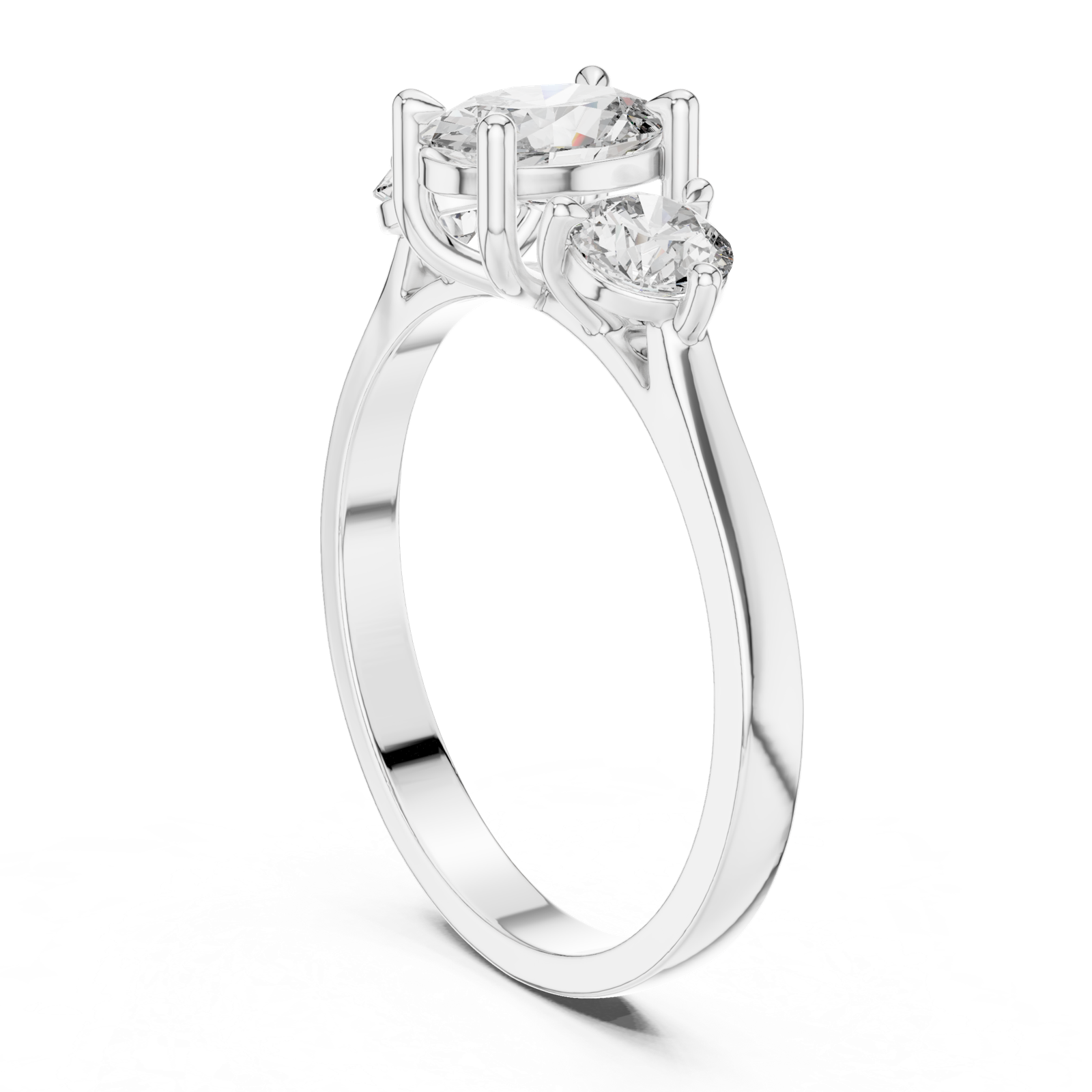 Gold Ring HLR-19, White Gold, view 1