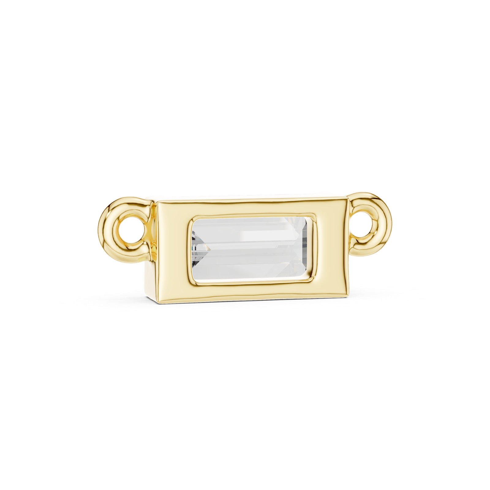 14K Solid Gold Lab Diamond Solitaire Pendant Necklace, Yellow Gold