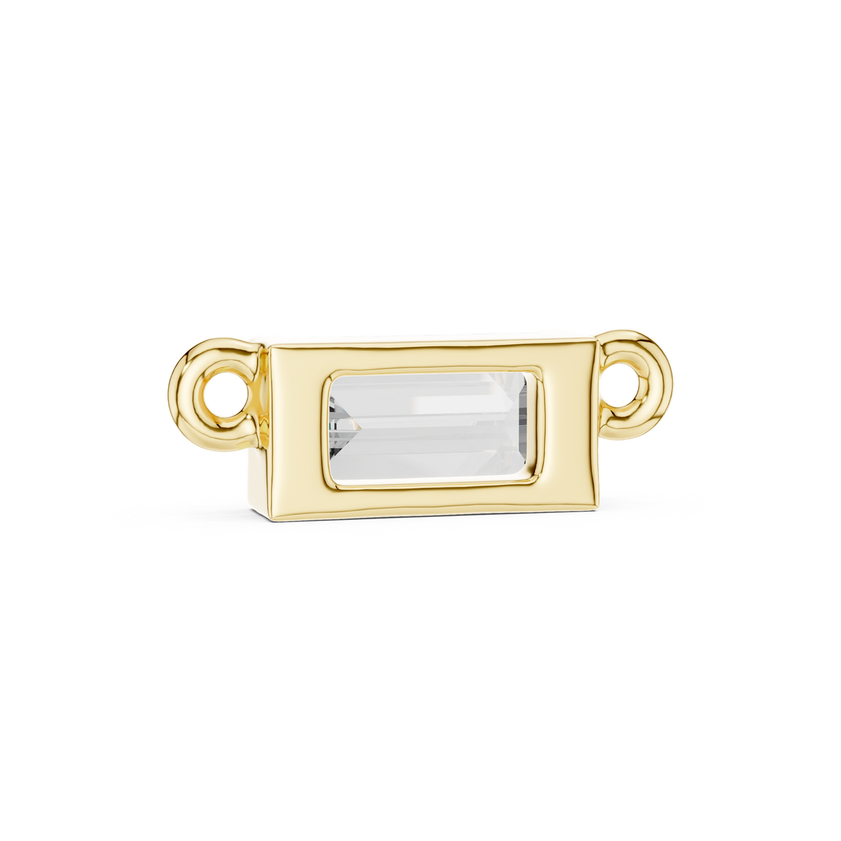 14K Solid Gold Lab Diamond Solitaire Pendant Necklace, Yellow Gold