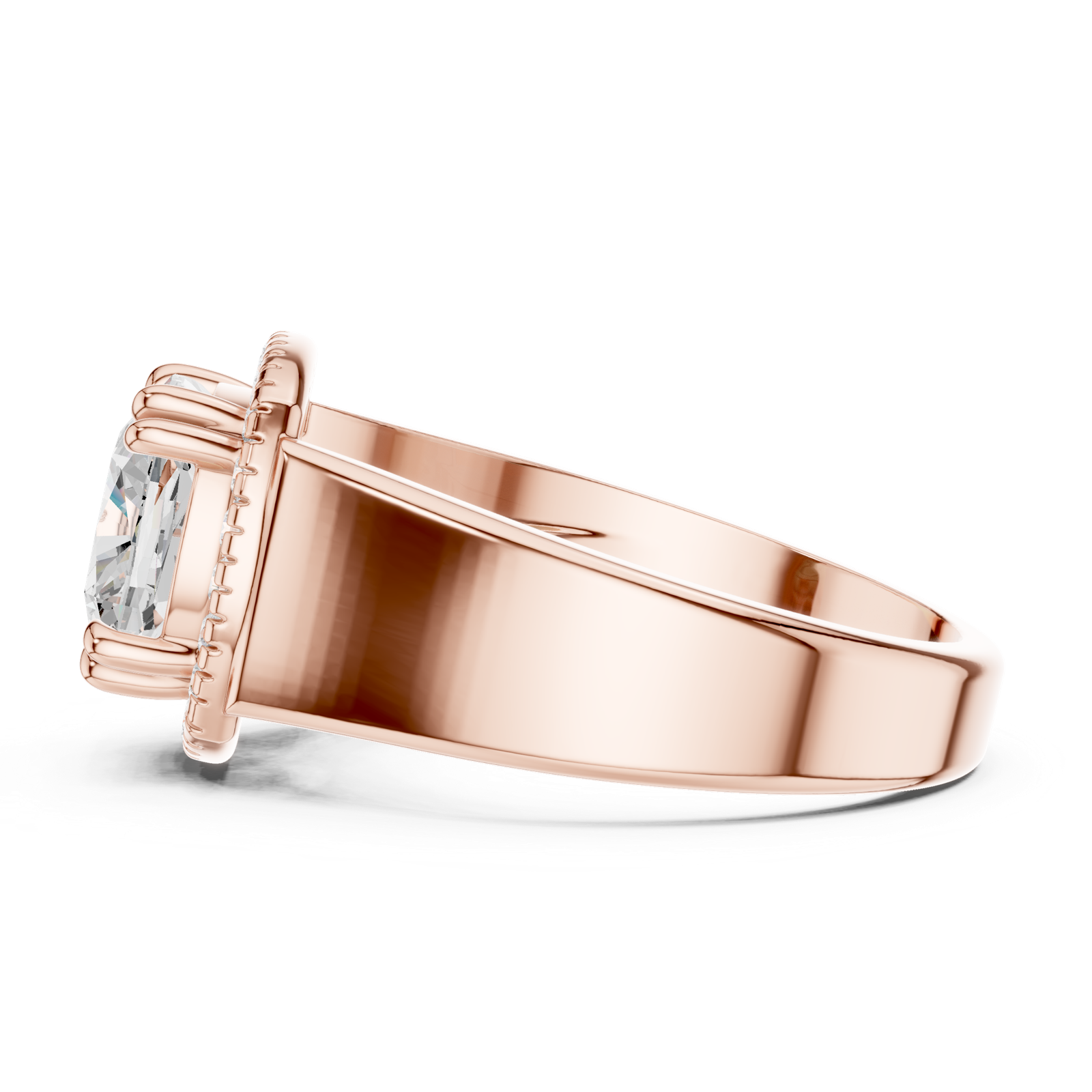 Gold Ring DDLR-362, Rose Gold, view 3