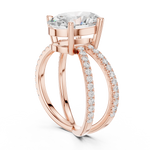 Gold Jewelry L36-25, Oval center stone, Rose Gold, view 1