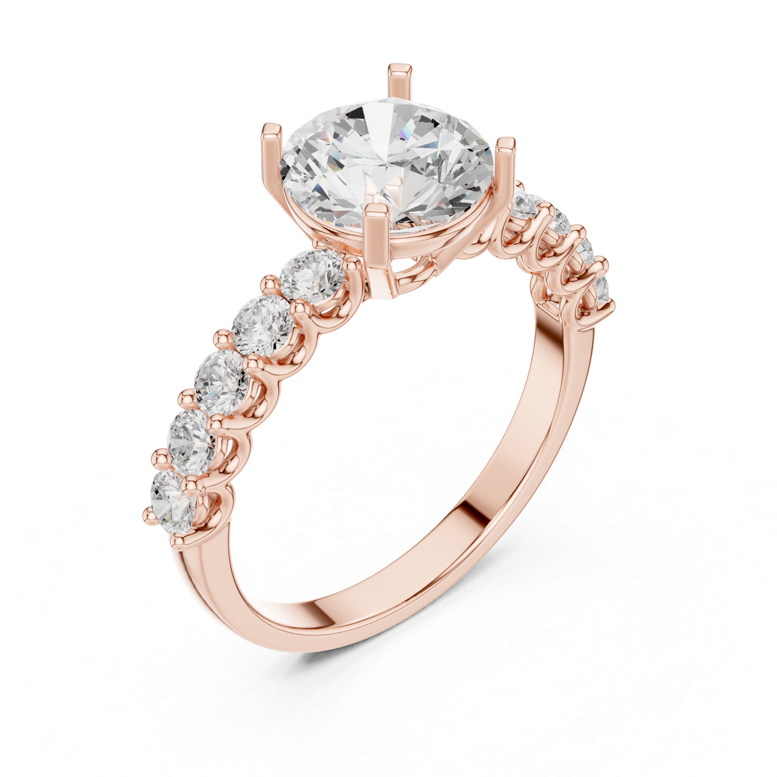 Gold Ring DDLR-819, Rose Gold, view 2