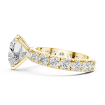 Gold Jewelry L35-63, Heart center stone, Yellow Gold, view 3