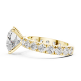 Gold Jewelry L35-63, Heart center stone, Yellow Gold, view 3