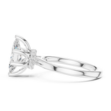 Gold Ring DDLR-176, Marquise center stone, White Gold, view 3