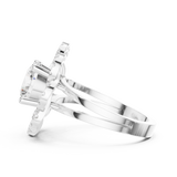 Gold Ring DDLR-404, White Gold, view 3