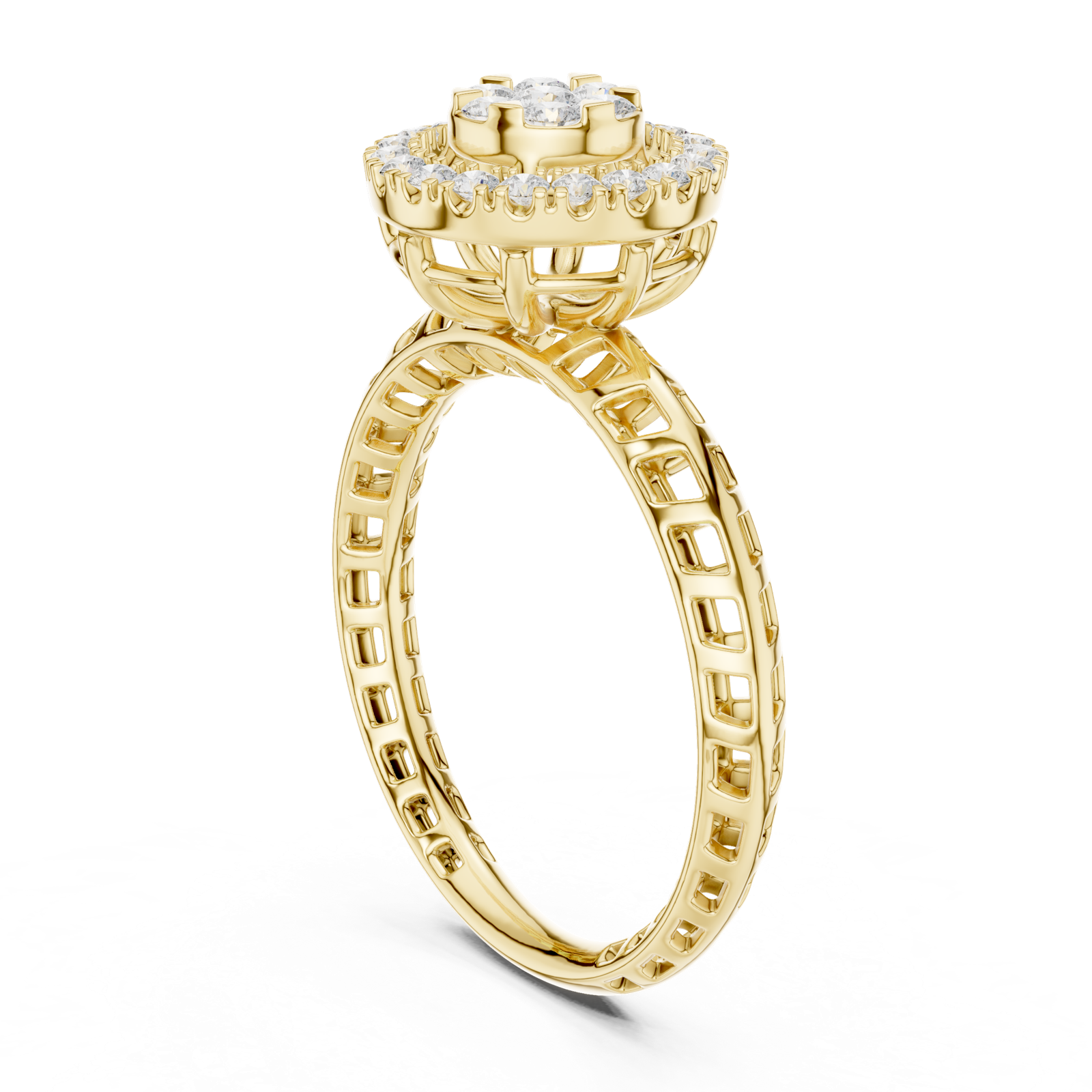 Gold Ring DDLR-754, Yellow Gold, view 1